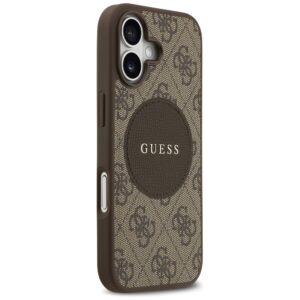 Dėklas Guess 4G Circle Classic Logo MagSafe Apple iPhone 17 rudos spalvos - Image 4