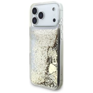 Guess Liq dėklas. Glitter 4 Charms Apple iPhone 17 Pro Max gold - Image 2