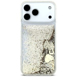 Guess Liq dėklas. Glitter 4 Charms Apple iPhone 17 Pro Max gold - Image 3