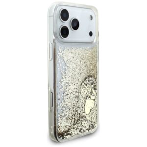 Guess Liq dėklas. Glitter 4 Charms Apple iPhone 17 Pro Max gold - Image 4