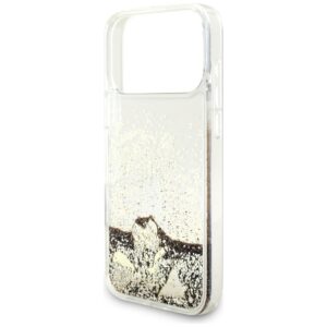 Guess Liq dėklas. Glitter 4 Charms Apple iPhone 17 Pro Max gold - Image 6