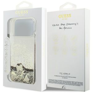 Guess Liq dėklas. Glitter 4 Charms Apple iPhone 17 Pro Max gold - Image 8