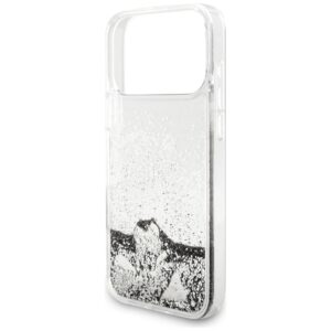 Guess Liq. Glitter Charms Dėklas Apple iPhone 17 Pro Max Silver - Image 6