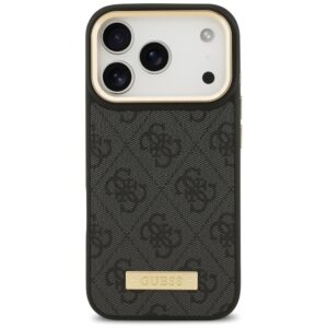 Guess 4G Logo Plate MagSafe dėklas Apple iPhone 17 Pro juodos spalvos - Image 3