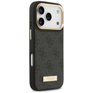 Guess 4G Logo Plate MagSafe dėklas Apple iPhone 17 Pro juodos spalvos - Image 4