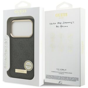 Guess 4G Logo Plate MagSafe dėklas Apple iPhone 17 Pro juodos spalvos - Image 8