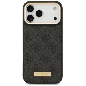 Guess 4G Logo Plate MagSafe dėklas Apple iPhone 17 Pro Max juodos spalvos - Image 3