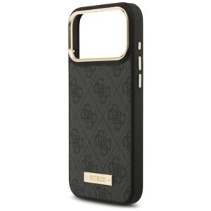 Guess 4G Logo Plate MagSafe dėklas Apple iPhone 17 Pro Max juodos spalvos - Image 6