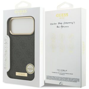 Guess 4G Logo Plate MagSafe dėklas Apple iPhone 17 Pro Max juodos spalvos - Image 8