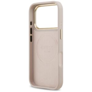 Guess 4G Logo Plate MagSafe dėklas Apple iPhone 17 Pro rožinės spalvos - Image 7
