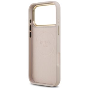 Guess 4G Logo Plate MagSafe dėklas Apple iPhone 17 Pro Max rožinės spalvos - Image 7