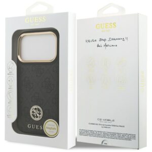 Dėklas Guess 4G Strass Logo MagSafe Apple iPhone 17 Pro juodos spalvos - Image 8