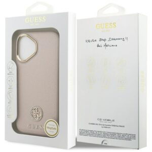 Dėklas Guess Grained Strass Logo MagSafe Apple iPhone 17 rožinės spalvos - Image 8