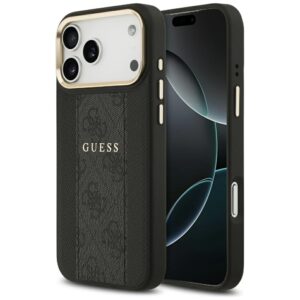 Dėklas Guess 4G Stripe MagSafe Apple iPhone 17 Pro Max juodos spalvos