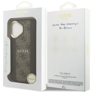 Dėklas Guess 4G Stripe MagSafe Apple iPhone 17 rudos spalvos - Image 8