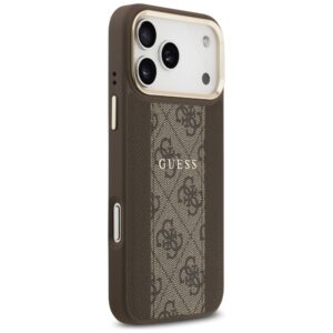 Dėklas Guess 4G Stripe MagSafe Apple iPhone 17 Pro Max rudos spalvos - Image 4