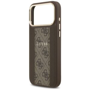Dėklas Guess 4G Stripe MagSafe Apple iPhone 17 Pro Max rudos spalvos - Image 6
