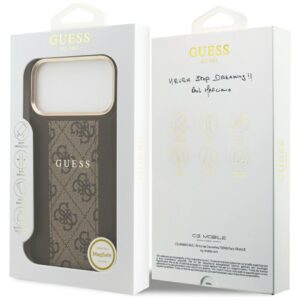 Dėklas Guess 4G Stripe MagSafe Apple iPhone 17 Pro Max rudos spalvos - Image 8