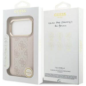 Dėklas Guess 4G Stripe MagSafe Apple iPhone 17 Pro rožinės spalvos - Image 8