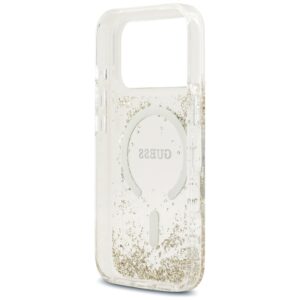 Guess Resin Bottom Glitter MagSafe dėklas Apple iPhone 17 Pro aukso spalvos - Image 7