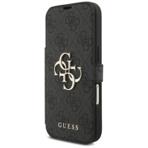 Guess Book 4G Metal Logo Dėklas Apple iPhone 17 Pro juodos spalvos - Image 2