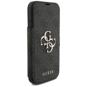 Guess Book 4G Metal Logo Dėklas Apple iPhone 17 Pro juodos spalvos - Image 4