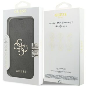 Guess Book 4G Metal Logo Dėklas Apple iPhone 17 Pro juodos spalvos - Image 7