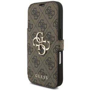 Guess Book 4G Metal Logo Dėklas Apple iPhone 17 Pro rudos spalvos - Image 2