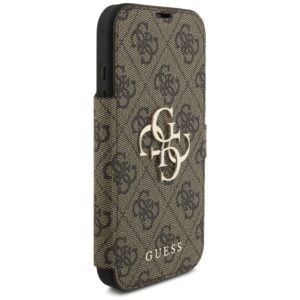 Guess Book 4G Metal Logo Dėklas Apple iPhone 17 Pro rudos spalvos - Image 4