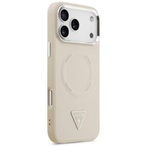 Guess Triangle Logo MagSafe dėklas Apple iPhone 17 Pro Beige - Image 4