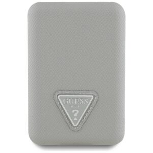 Power Bank Guess Grained Triangle 5000mAh 15W USB-C MagSafe Inductive beige - Image 2
