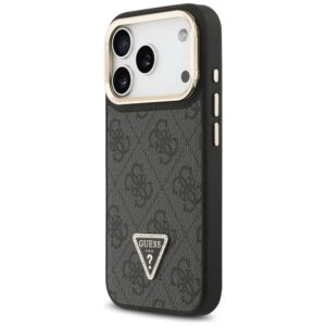 Dėklas Guess 4G PU Triangle Logo & Stand Camera Magsafe Apple iPhone 17 Pro juodos spalvos - Image 2
