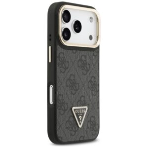 Dėklas Guess 4G PU Triangle Logo & Stand Camera Magsafe Apple iPhone 17 Pro juodos spalvos - Image 4