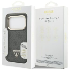 Dėklas Guess 4G PU Triangle Logo & Stand Camera Magsafe Apple iPhone 17 Pro juodos spalvos - Image 8
