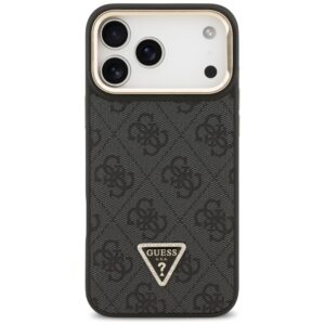 Dėklas Guess 4G PU Triangle Logo & Stand Camera Magsafe Apple iPhone 17 Pro Max juodos spalvos - Image 3