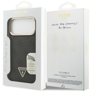 Dėklas Guess 4G PU Triangle Logo & Stand Camera Magsafe Apple iPhone 17 Pro Max juodos spalvos - Image 8