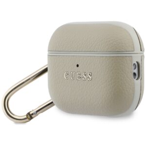 Dėklas Guess Grained Classic Logo Hook skirtas AirPods Pro 3 aukso spalvos - Image 3