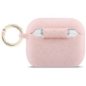 Dėklas Guess Silicone Glitter Ring skirtas AirPods Pro 3 rožinės spalvos - Image 2