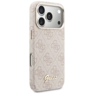 Dėklas Guess 4G Script MagSafe Apple iPhone 17 Pro Max rožinės spalvos - Image 4