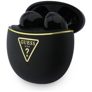 TWS ausinės Guess Gold Line Triangle juodos spalvos - Image 3