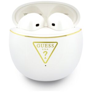 TWS ausinės Guess Gold Line Triangle baltos spalvos - Image 2