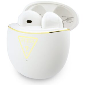 TWS ausinės Guess Gold Line Triangle baltos spalvos - Image 3