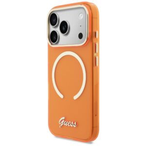 Dėklas Guess IML Script Metal MagSafe Apple iPhone 17 Pro orange - Image 2