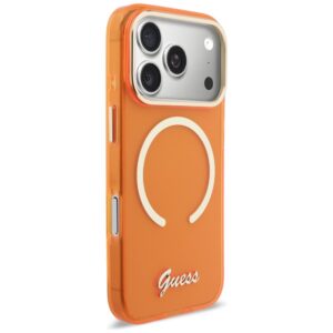 Dėklas Guess IML Script Metal MagSafe Apple iPhone 17 Pro orange - Image 4