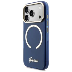 Dėklas Guess IML Script Metal MagSafe Apple iPhone 17 Pro blue - Image 2