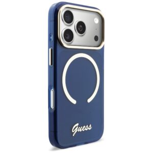 Dėklas Guess IML Script Metal MagSafe Apple iPhone 17 Pro blue - Image 4
