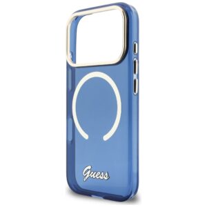 Dėklas Guess IML Script Metal MagSafe Apple iPhone 17 Pro blue - Image 6