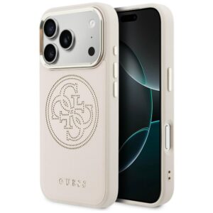 Dėklas Guess Perforated 4G MagSafe Apple iPhone 17 Pro Max rožinės spalvos