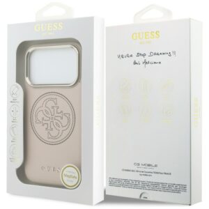 Dėklas Guess Perforated 4G MagSafe Apple iPhone 17 Pro Max rožinės spalvos - Image 8