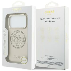 Dėklas Guess Perforated 4G MagSafe Apple iPhone 17 Pro beiege - Image 8